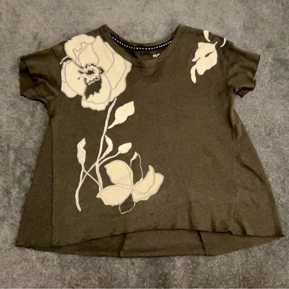 Pilcro-Anthropologie - Appliqué Embellished T-shirt - Sz X-small